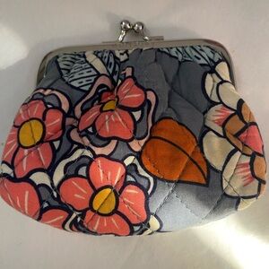 Vera Bradley Pink and Orange Floral Clutch